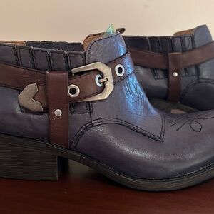 Naya Women's Ankle Boots - Black and Brown